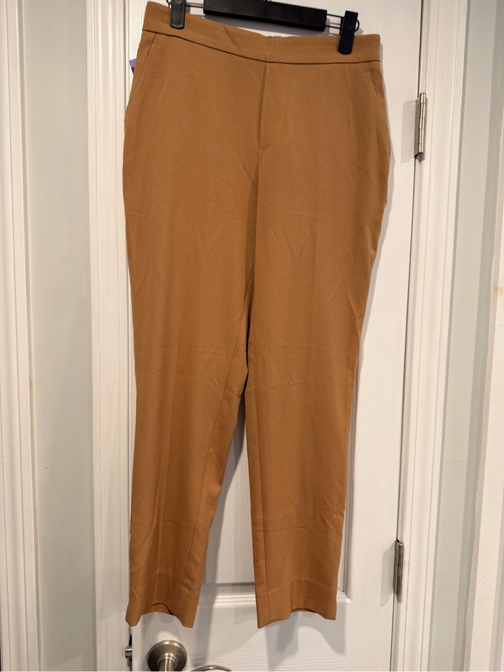 NWT Banana Republic Size 4 Camel Cropped Straight Leg Dress Pants Pull On